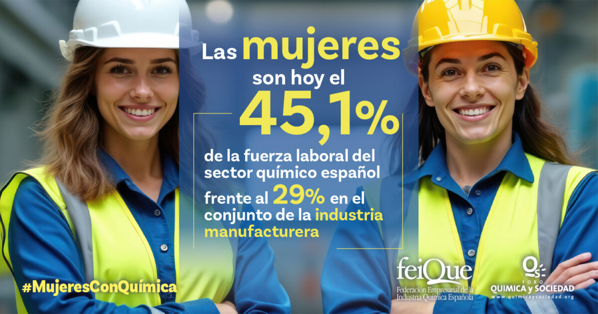 Vrouwen vertegenwoordigen 45% van het Spaanse chemische personeelsbestand — bijna pariteit